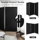 image 5 of COSTWAY 3 Rolling Privacy Screens Freestanding Panel Room Divider on Wheels Black