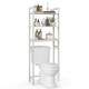 image 1 of COSTWAY 3-Tier Over-The-Toilet Storage Shelf Organizer White