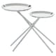 image 2 of Modern Design Side Table, Staggered Mirrored Tabletops Side Table, Versatile Modern Side Table For Lounge Silver