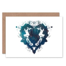 Ink Splat Thistle Flower Head Galaxy Stars Scottish Scotland Card