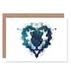 image 1 of Ink Splat Thistle Flower Head Galaxy Stars Scottish Scotland Card