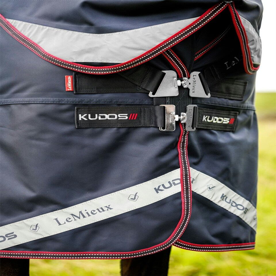 image 1 of LeMieux Kudos Thermo Layer Turnout Rug 300g Blue | 6ft 6