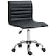 image 1 of HOMCOM Armless Mid-Back Adjustable Office Chair with 360 Swivel Black