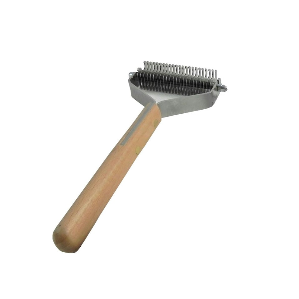 Smart Grooming Coarse Mane Thinning Brush - Natural/Silver - One Size