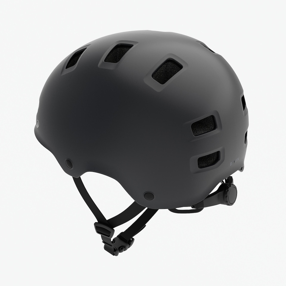 image 1 of Decathlon Children's round bicycle helmet, Move 100 - Black