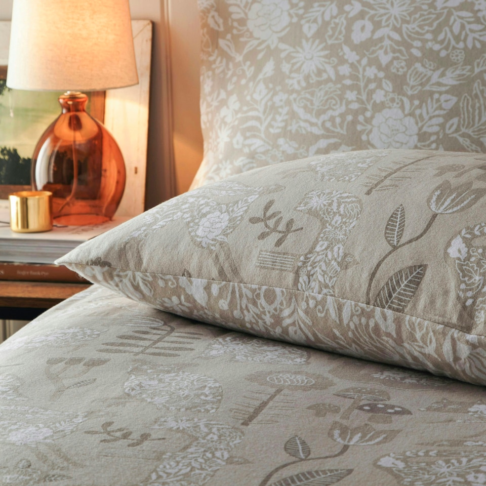 image 1 of furn. Nook 100% Brushed Cotton Double Duvet Cover Set