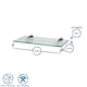 image 3 of Harbour Housewares Glass Wall Shelves - Clear - 40cm - 3 Pack - Bathroom/Display Use Clear