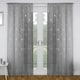 image 1 of Pair of Birch Grey Metallic Tree Print Voile Panels 122 cm (48 inch) Rod Pocket Panels for Bedroom and Living Room