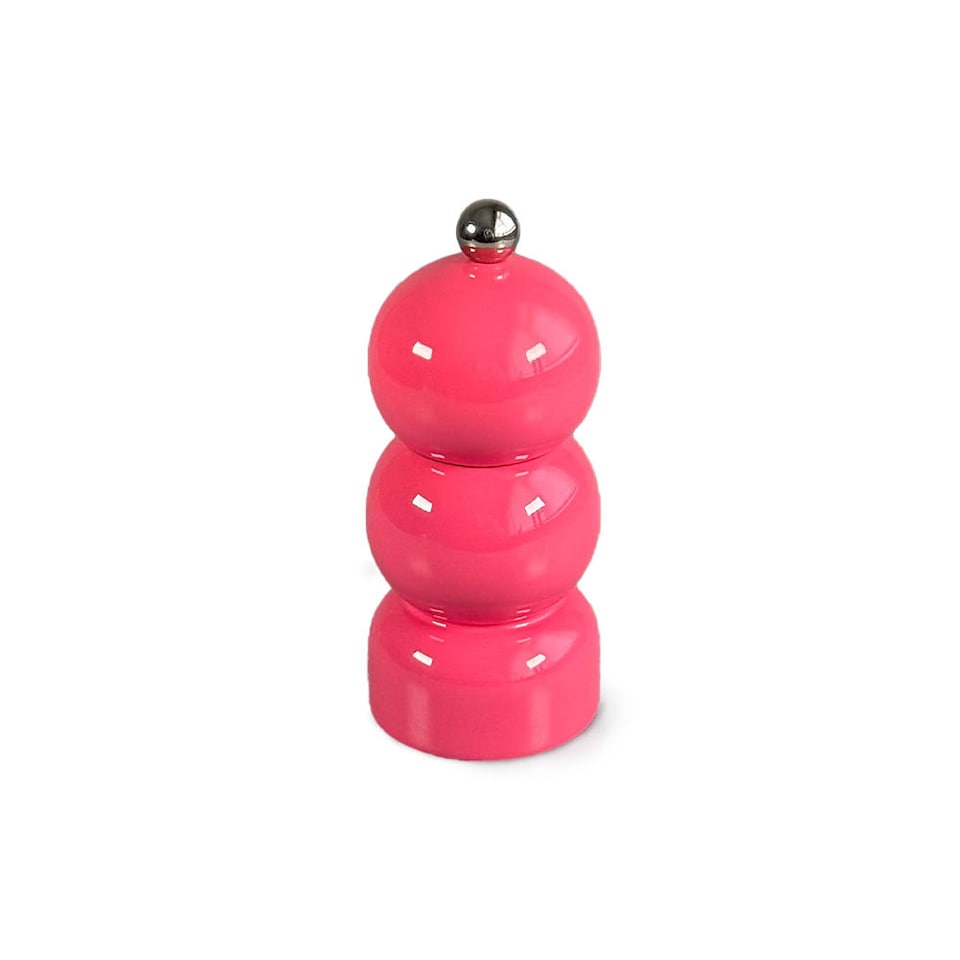 image 1 of Scandi Home Medium Bright Pink Wooden Pepper Mill Tableware