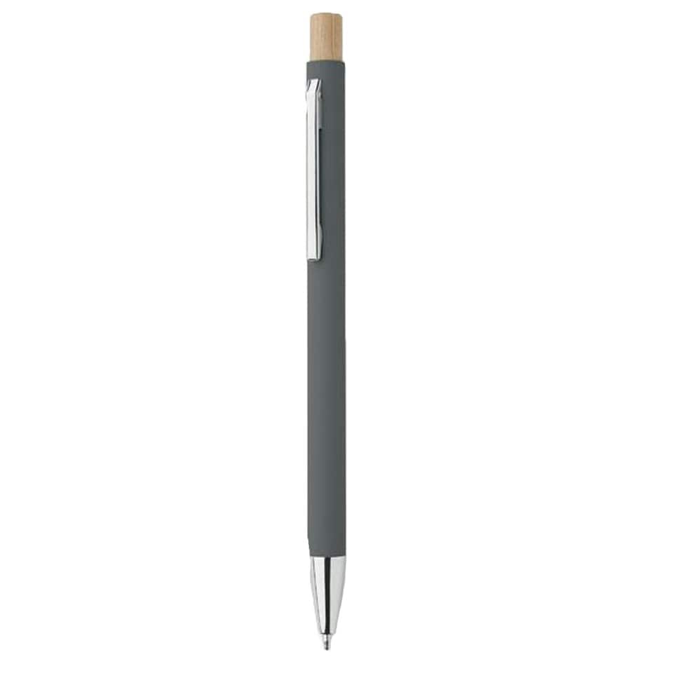 image 1 of MidOcean Bergamo Recycled Aluminium Ballpoint Pen - Stone Grey - One Size