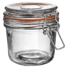 Argon Tableware Glass Storage Jar - 350ml - Orange Seal