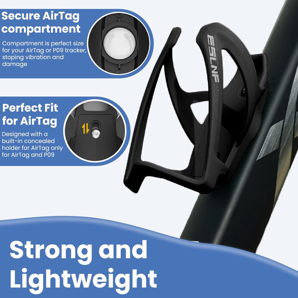 image 1 of AirTag Bike Bottle Holder with Hidden Apple AirTag Holder (With P09 Tracker)