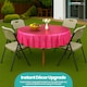image 6 of Disposable Plastic Table Cover, Waterproof Tablecloth - 84 Inch
