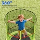 image 7 of HOMCOM Kids Trampoline Mini Bouncer w Enclosure Net for 3-6 Years Green