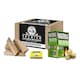 image 1 of Warma Hardwood Pizza Blox Bundle - 1 x Box, 1 x Box of 30 Eco Wood Wool Firelighters & Matches