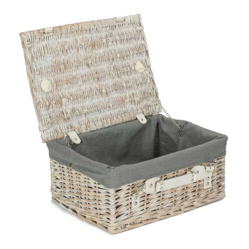 image 1 of 41cm Picnic Basket with Lining White | White | One Size