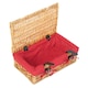image 4 of 34cm Packaging Wicker Picnic Basket with Lining Blue | Blue | One Size