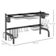 image 3 of HOMCOM Over The Sink Dish Drainer Rack, 2 Tier Dish Rack for Kitchen, Black
