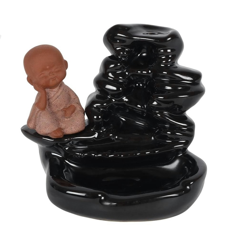 image 1 of Something Different Buddha Waterfall Backflow Burner - Black/Brown - One Size