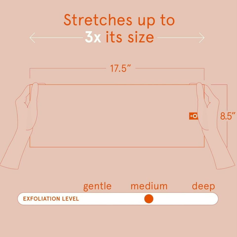 image 1 of Cleanlogic Bath and Body Exfoliating Stretch Bath/Shower Cloth Contains 3 Pairs