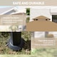 image 3 of Outsunny 2.5x1.5m 8x5 Grill Gazebo Canopy, Double Tiered Outdoor BBQ Gazebo Shelter with 2 Side Shelves for Garden, Patio, Barbecue, Picnic, Khaki