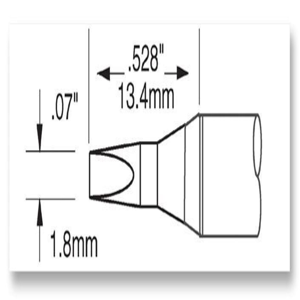 OKI METCAL - Conical Long Reach Soldering Tip 1.8mm