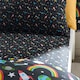 image 1 of Catherine Lansfield Rainbow Rockets Fitted Sheet Black | Black | Double
