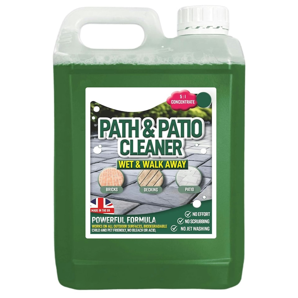 image 1 of 4 x 2.5 Litre Path & Patio Cleaner Fluid Staining Remover Cleaning Solution