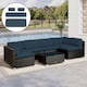 image 2 of Outsunny Garden Rattan Sofa Set Polyester Cover Replacement No Cushion Beige 