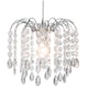 image 2 of Contemporary Waterfall Pendant Shade with Transparent Acrylic Droplets and Beads | Clear | Transparent | 1