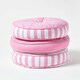 image 6 of Homescapes Pink Polka Dots & Stripes Round Floor Cushion