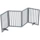 image 1 of Living and Home Wooden Foldable Freestanding 4 Panel Pet Gate - Grey