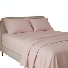 Flannelette Flat Sheet Soft Brushed Cotton Bedding for Warmth Comfort | Pink | Double