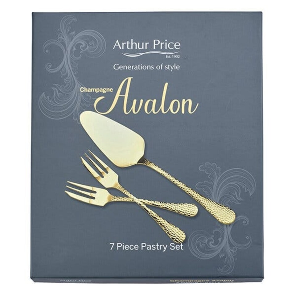 image 1 of Arthur Price Champagne Avalon 7 Piece Pastry Set