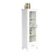 image 3 of Teamson Home Bathroom Wooden Free Standing Tall Linen Storage Cabinet Tower, White