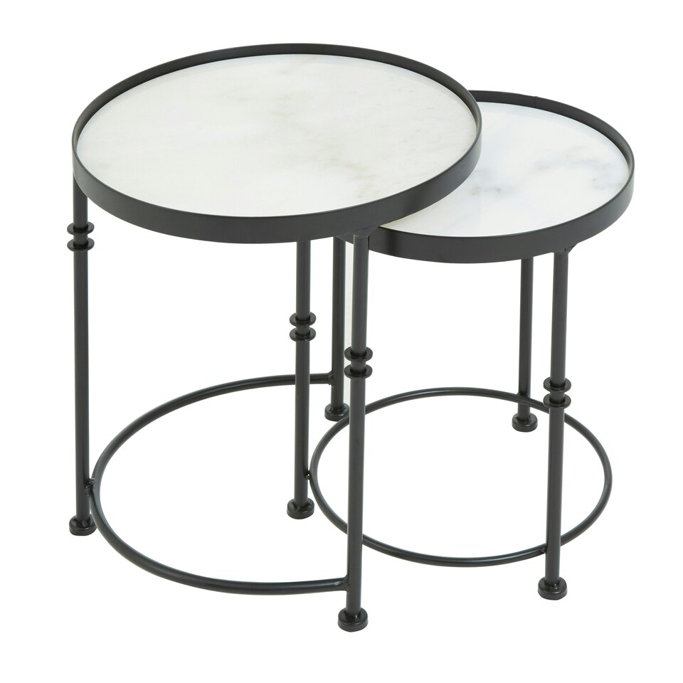 image 1 of Interiors by Premier Arcana Set Of 2 Round Side Tables