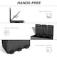 image 5 of HOMCOM 3 x 20L Triple Kitchen Bin Pedal Bin for Recycling and Waste, Black Black | 61.9L x 36.6W x 56.7H cm