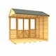 image 3 of 8ft x 8ft Apex Summer House - Wood - L243 x W231 x H217 cm Brown
