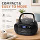 image 9 of Denver Portable Radio CD Tape Cassette Player With DAB Radio – Mains or Battery Power - TDC-280 | Black