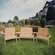image 3 of Valley 7 Seat Set 1X3B 2 X 2B Angled Tray - Timber - L100 x W360 x H95 cm - Garden Furniture - Fully Assembled