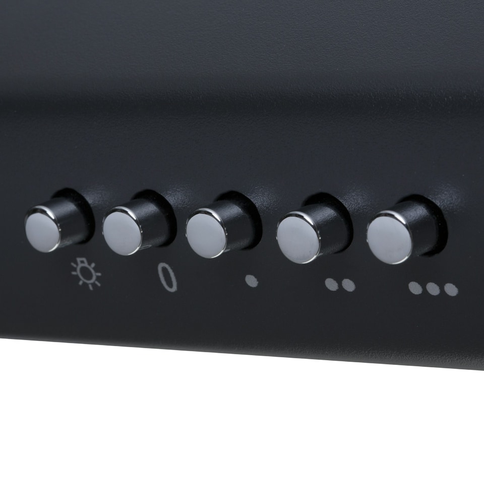 image 1 of SIA STE50BL 50cm Black Slimline Visor Cooker Hood Kitchen Extractor Fan