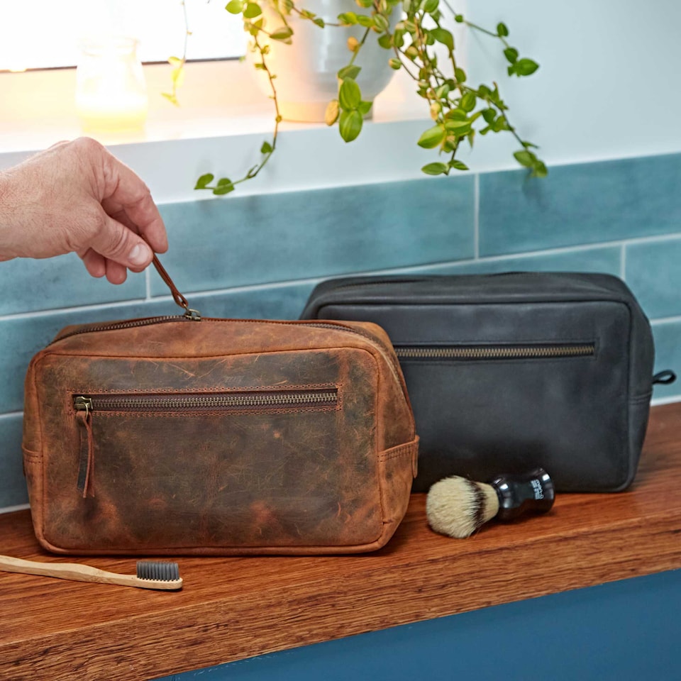 image 1 of Buffalo Leather Wash Bag