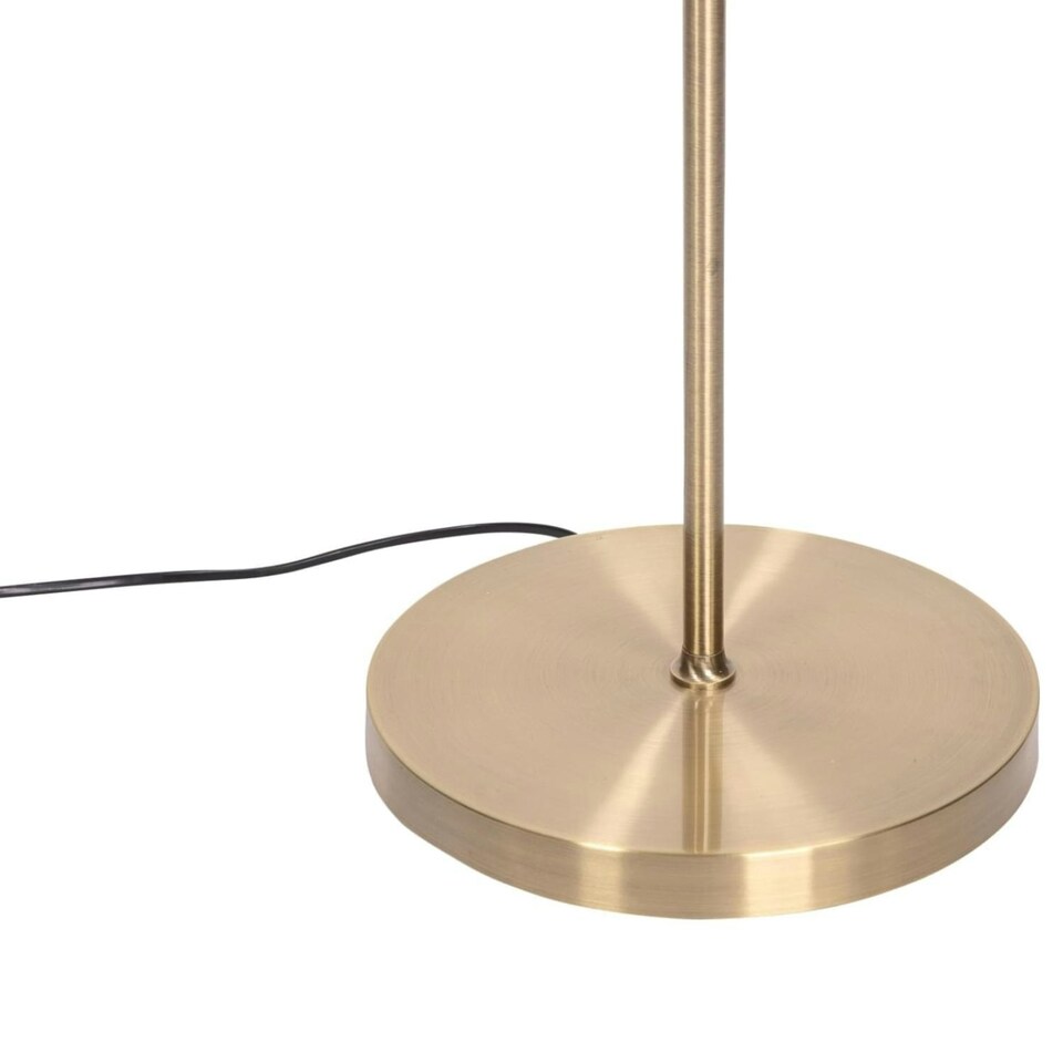 image 1 of First Choice Lighting Antique Brass Floor Lamp with Cream Shade Bronze | Cream