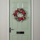 image 4 of Premier 40cm Christmas Red Dressed Festive Wreath With Baubles Bows And Pinecones