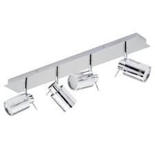 BHS Hector Bathroom Ceiling Spotlight Bar | Silver | Chrome | 1