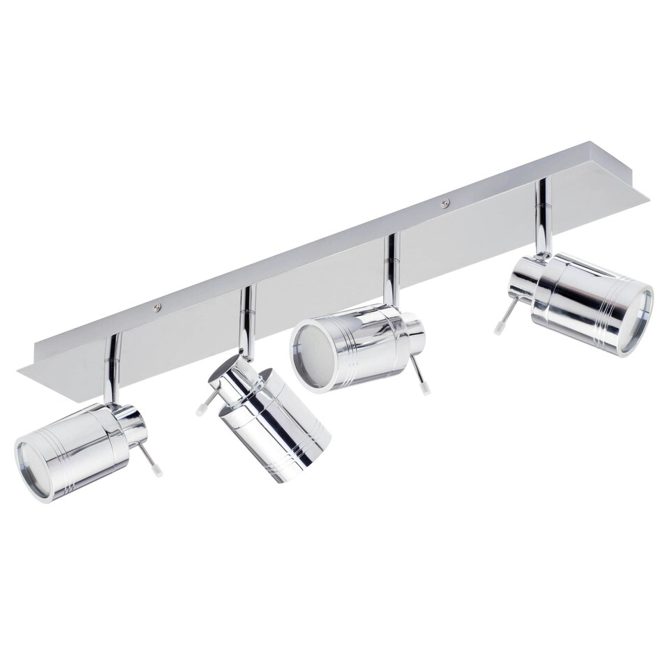 image 1 of BHS Hector Bathroom Ceiling Spotlight Bar | Silver | Chrome | 1
