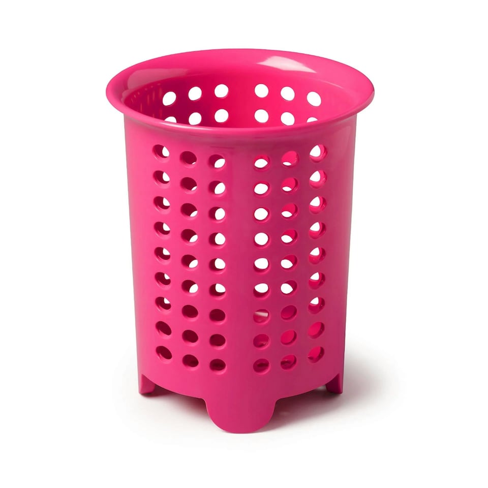 image 1 of Melamine Cutlery Drainer/Utensil Pot Pink | Neon Pink
