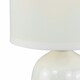 image 3 of First Choice Lighting Cleo Set of 2 White Ceramic 26cm Lamps With Shades White | White