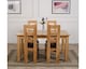 image 3 of Oslo 150 x 90 cm Medium Oak Dining Table and 4 Yale Chairs | Brown | Brown