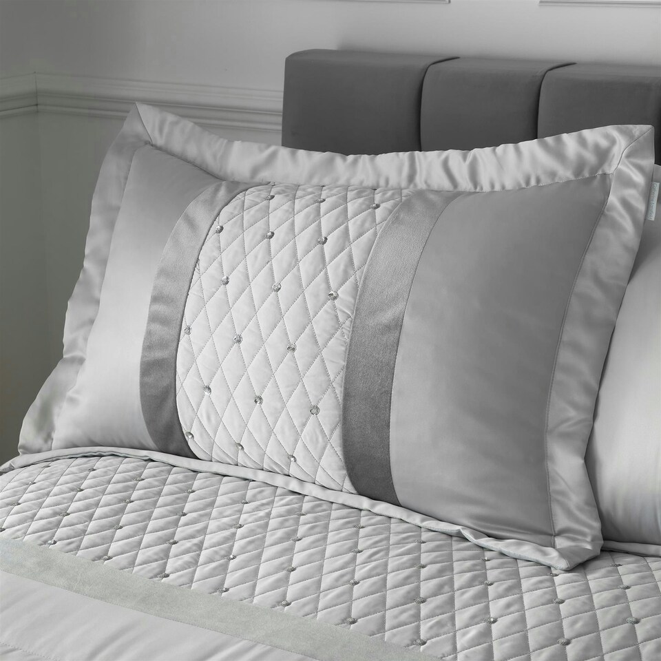 image 1 of Catherine Lansfield Sequin Cluster Pillowsham Pair Silver Silver